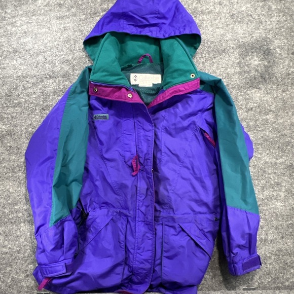Columbia Jackets & Blazers - Vintage 90s Columbia Sportswear Colorblock Hooded Shell Jacket Women Small